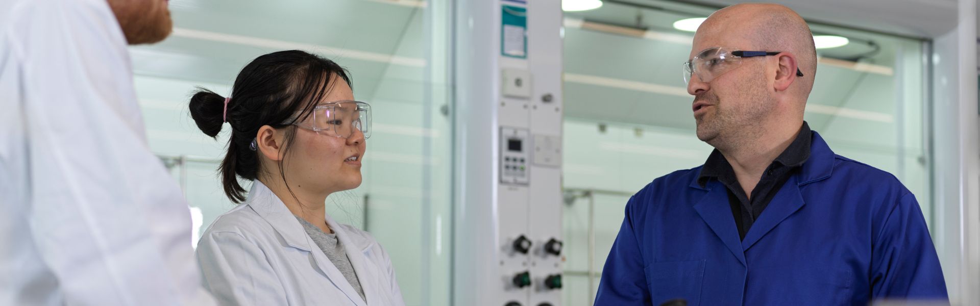 A techician in the Chemistry lab