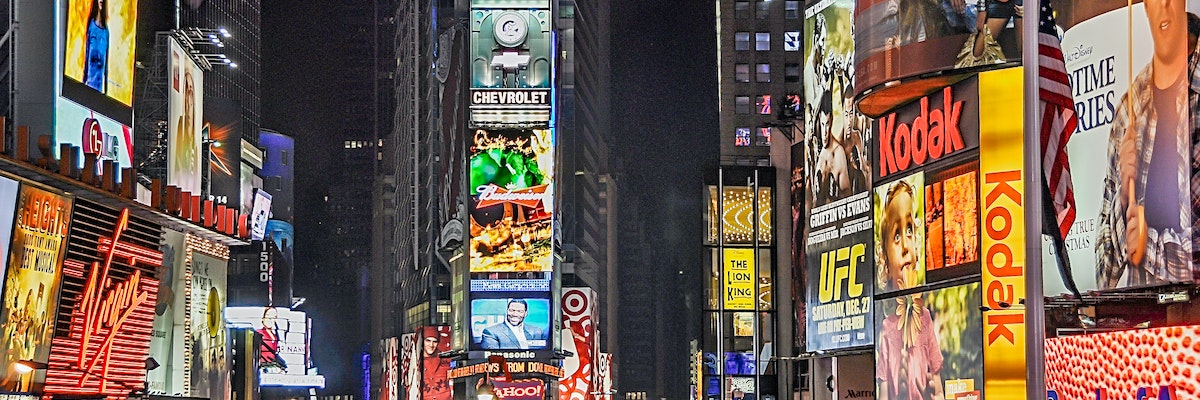 Times Square billboards in New York