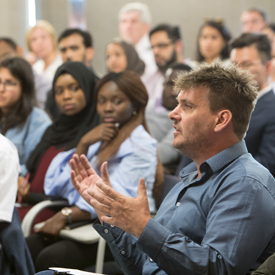 Audience at business event