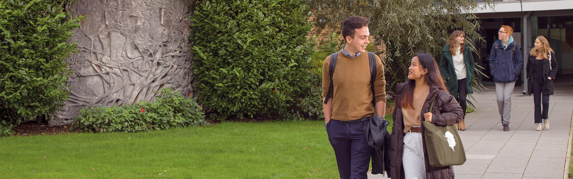 Students are studying in the management school 