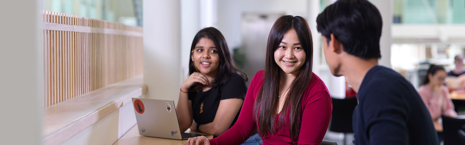 Students are studying in the management school 