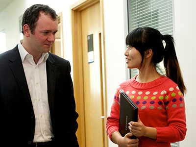 Student and lecturer