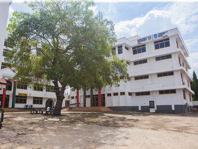 The main building of the Lancaster University Ghana campus