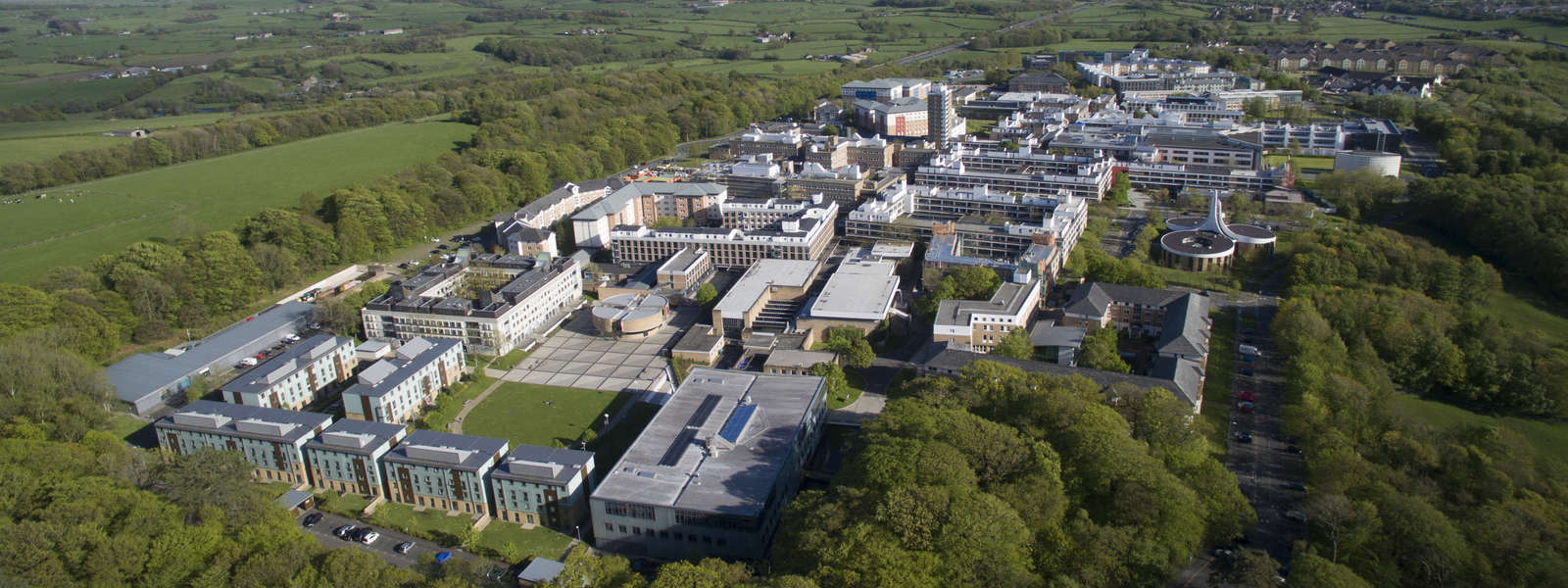 Aerial photo of Lancaster campus