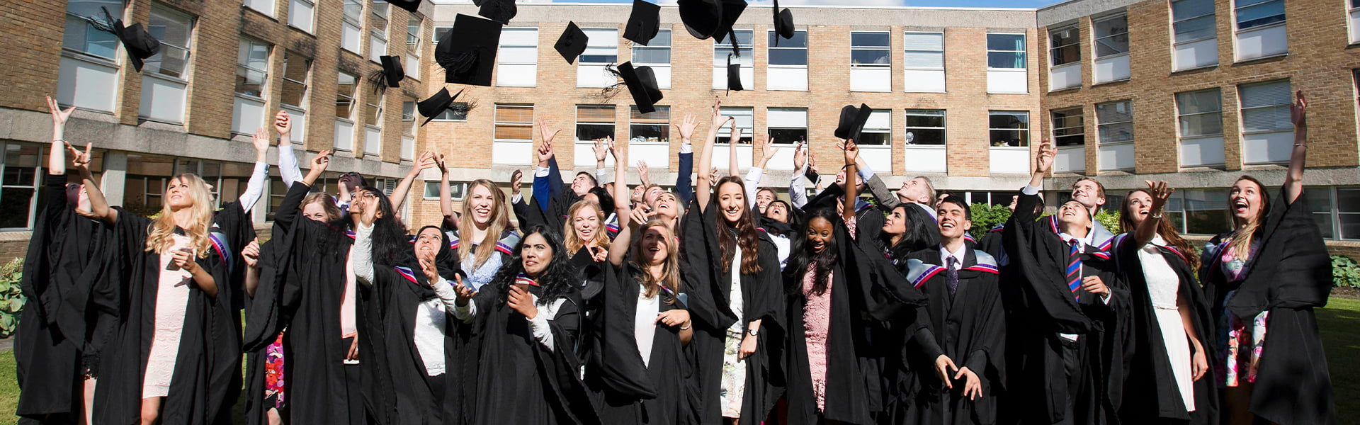 A graduating cohort of students at Lancaster University