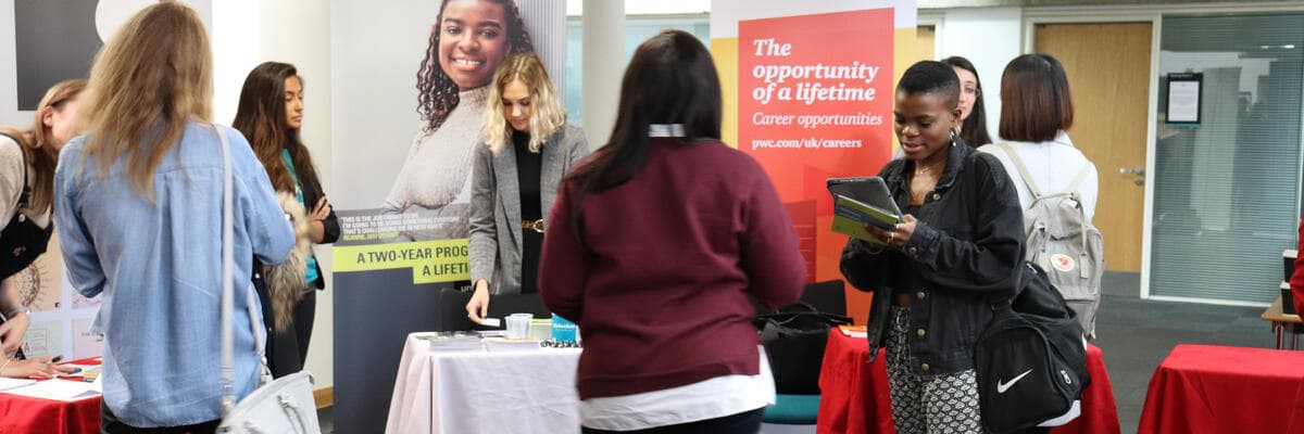 students at the diversity careers fair