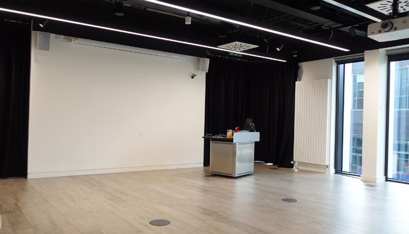 Image of library event space.