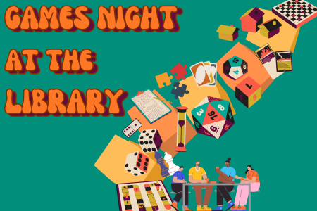 Board Games Night at the Library graphic