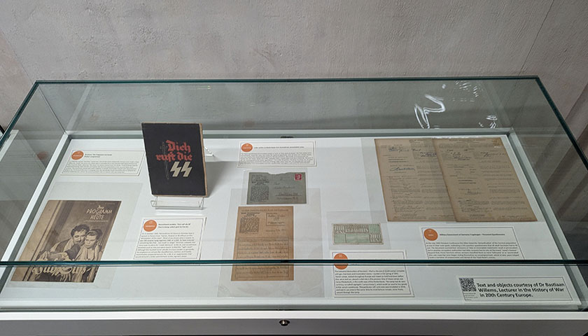Exhibition 10 Steps to Genocide for Holocaust Memorial Day by Lancaster University Library.