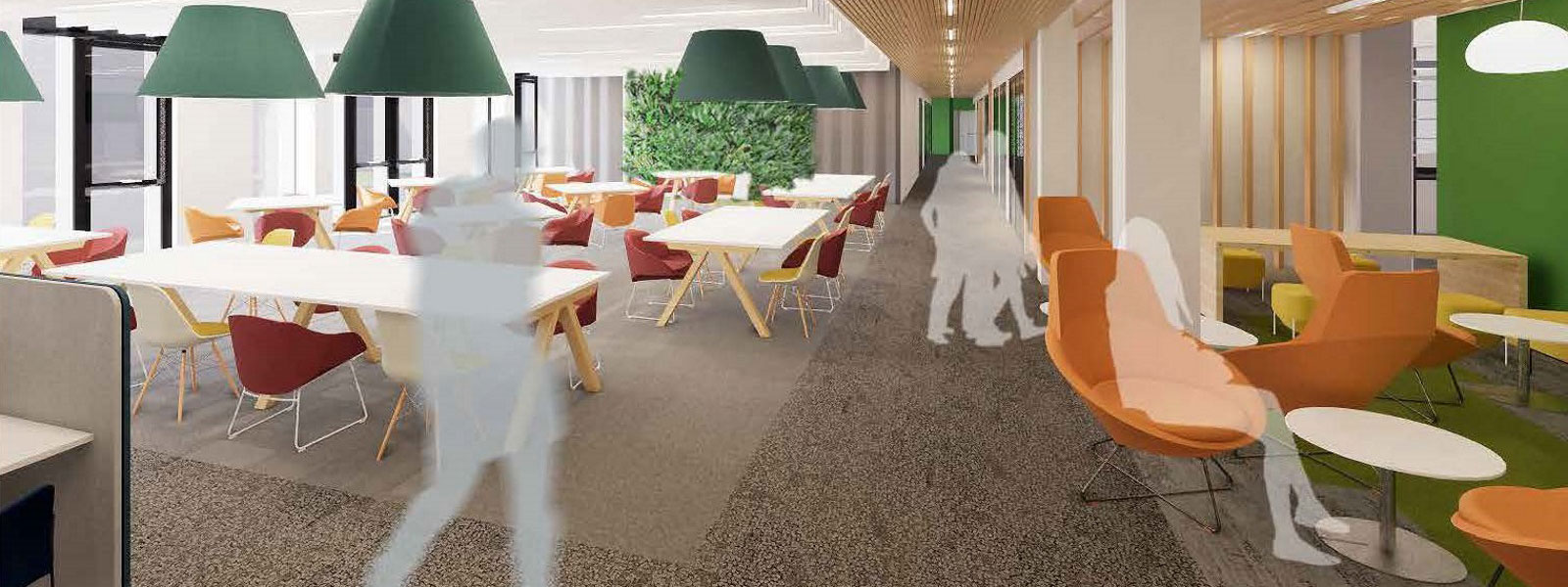 architects impression of A Floor of the Library Extension
