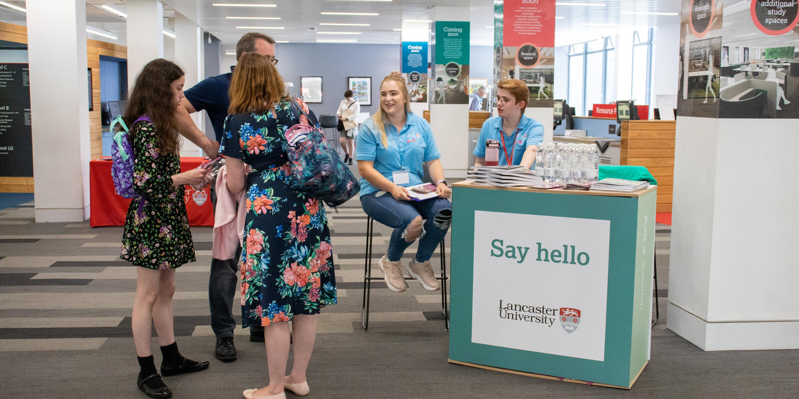 Visitors in the library on open day