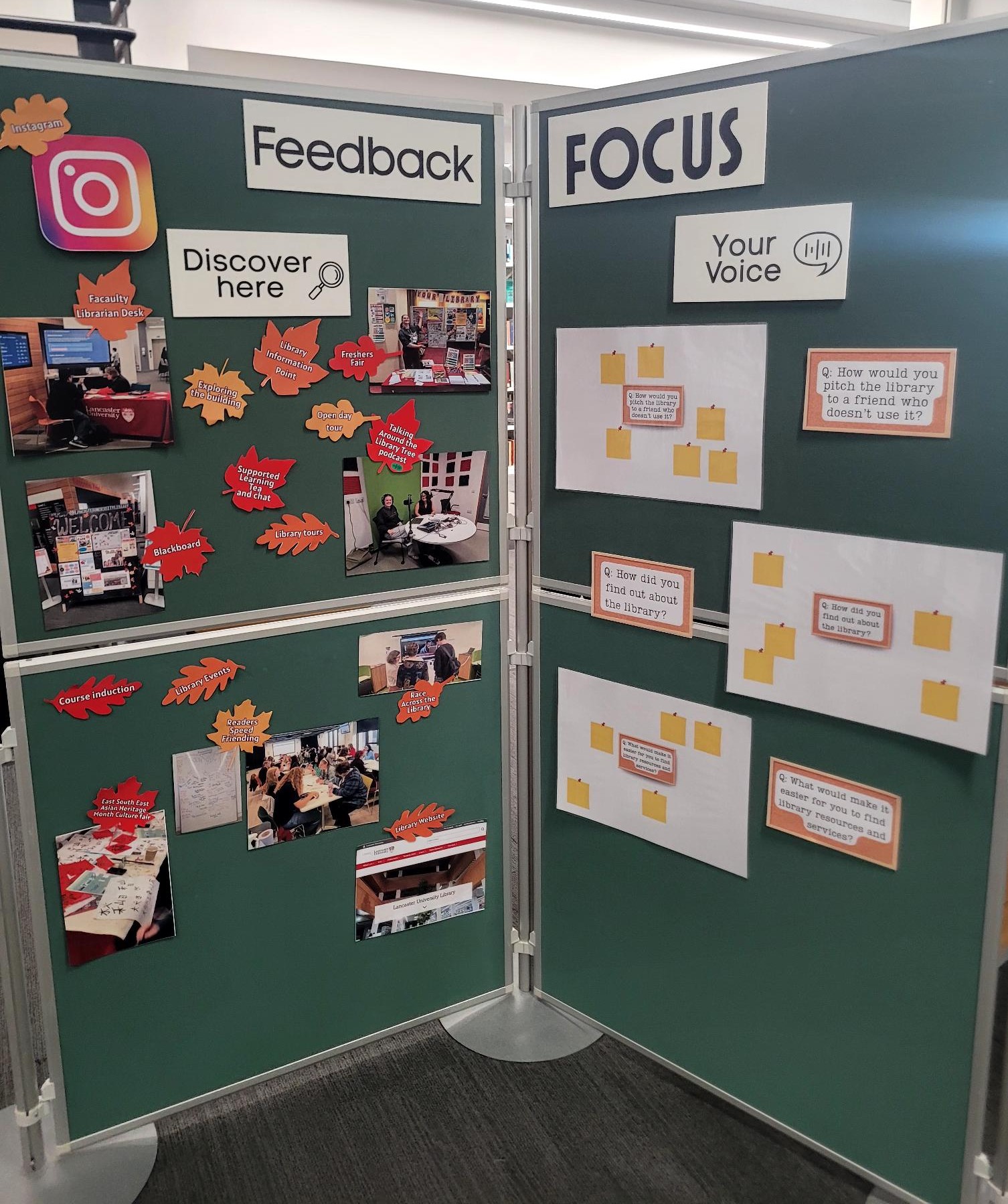 Feedback board in the library