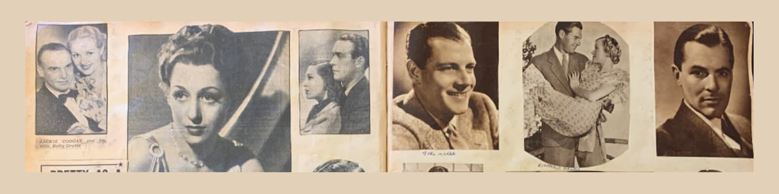 Scrapbook photos from the Cinema Memory and the Digital Archive (CMDA) 