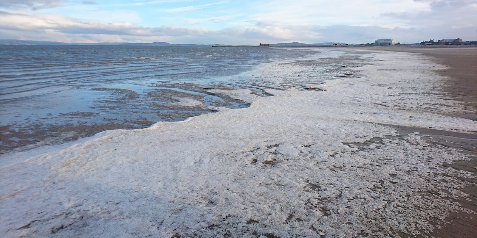 Looking across sand out to Morecambe Bay