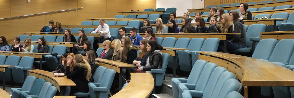 students in lecture theatre