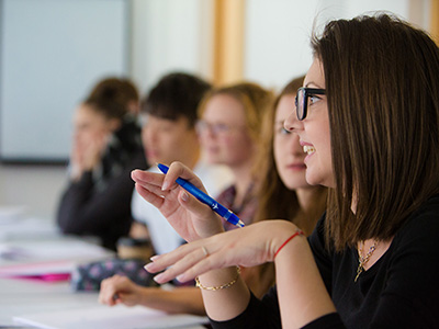 students in seminar