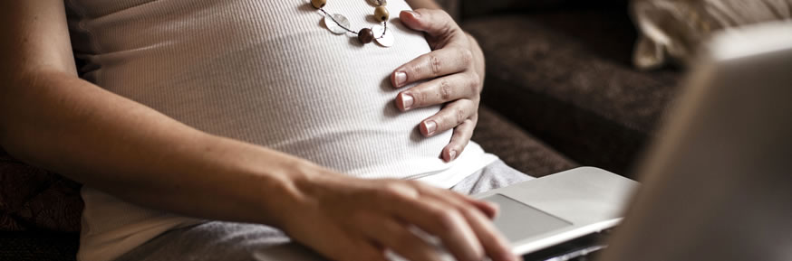 Pregnant woman at work