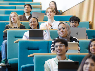 students in a lecture theatre