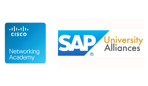 Cisco Networking Academy and SAP University Alliances logos