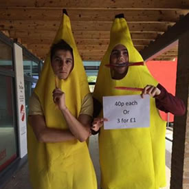 Students dressed as bananas