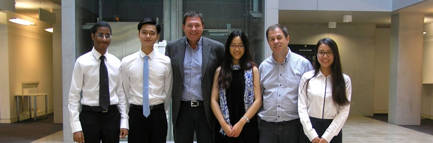 The 2014 project team. Fahad Al-Riyami, Chen Xiong, Andrew Hawkins, Kuang-Lan Liu, Luis Araujo and Ranran Chen