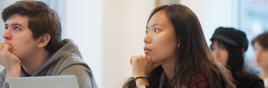 Female student in a lecture