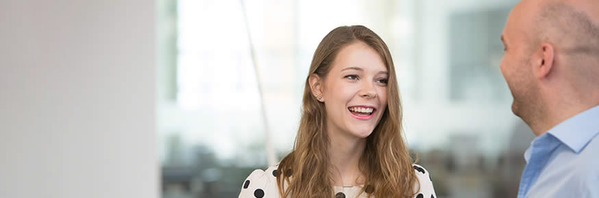 Female student smiling