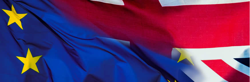 British and EU flags