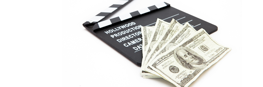 Clapper board and money