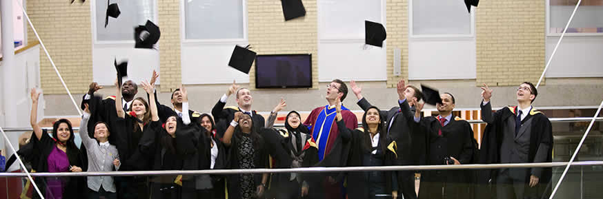 Students at a graduation ceremony