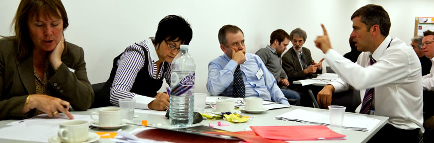 Business people in a workshop