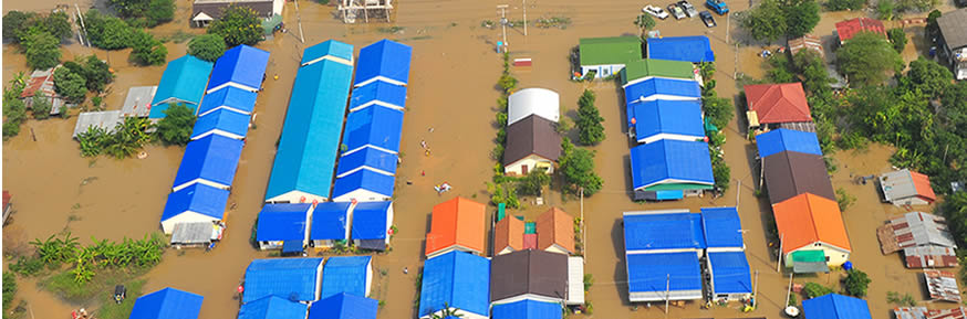 A flooded village