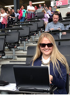 Sissel  at the Wembley Media Desk