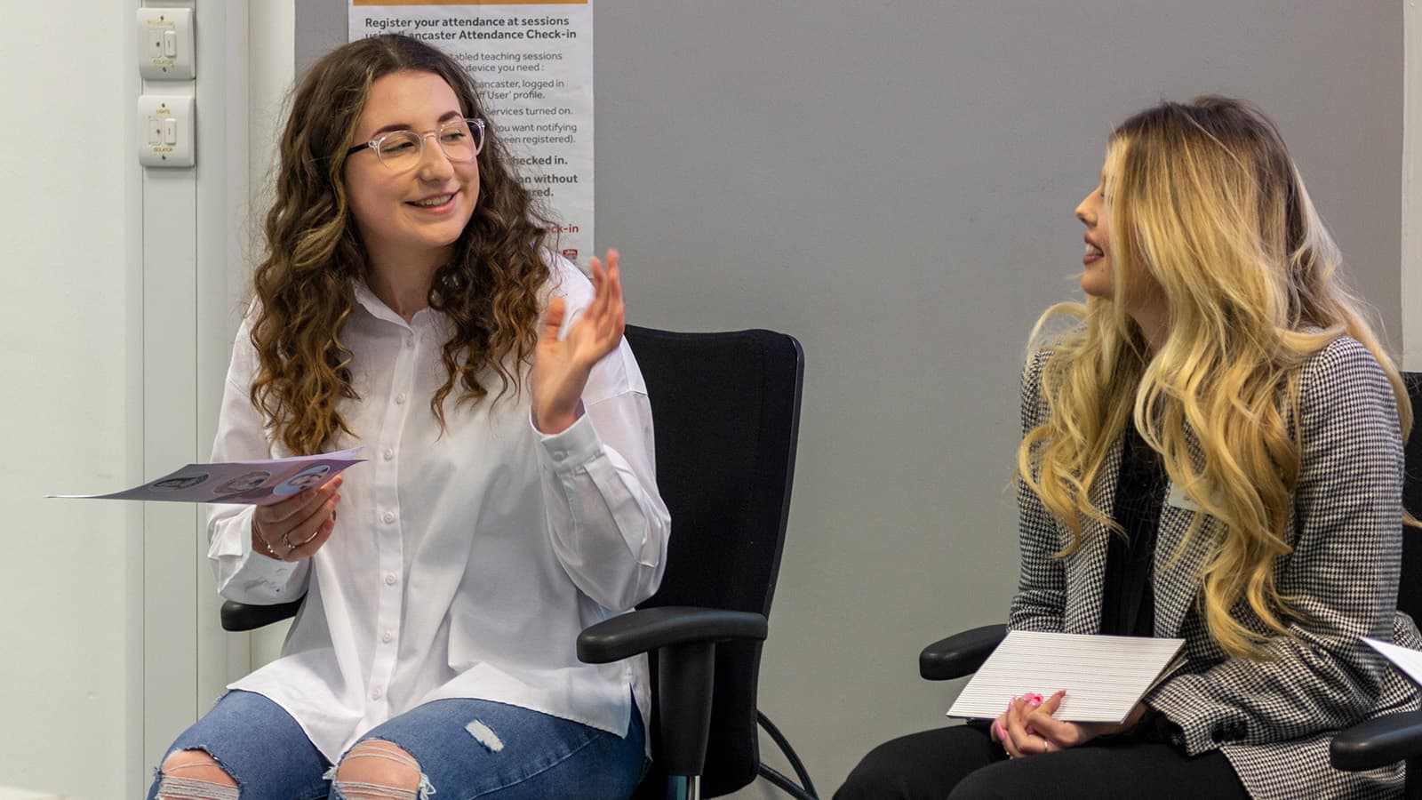 Beth speaking at an Accounting Society event