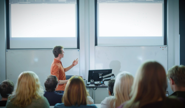 Academic giving a lecture