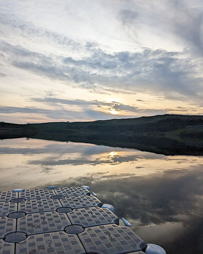view across lake