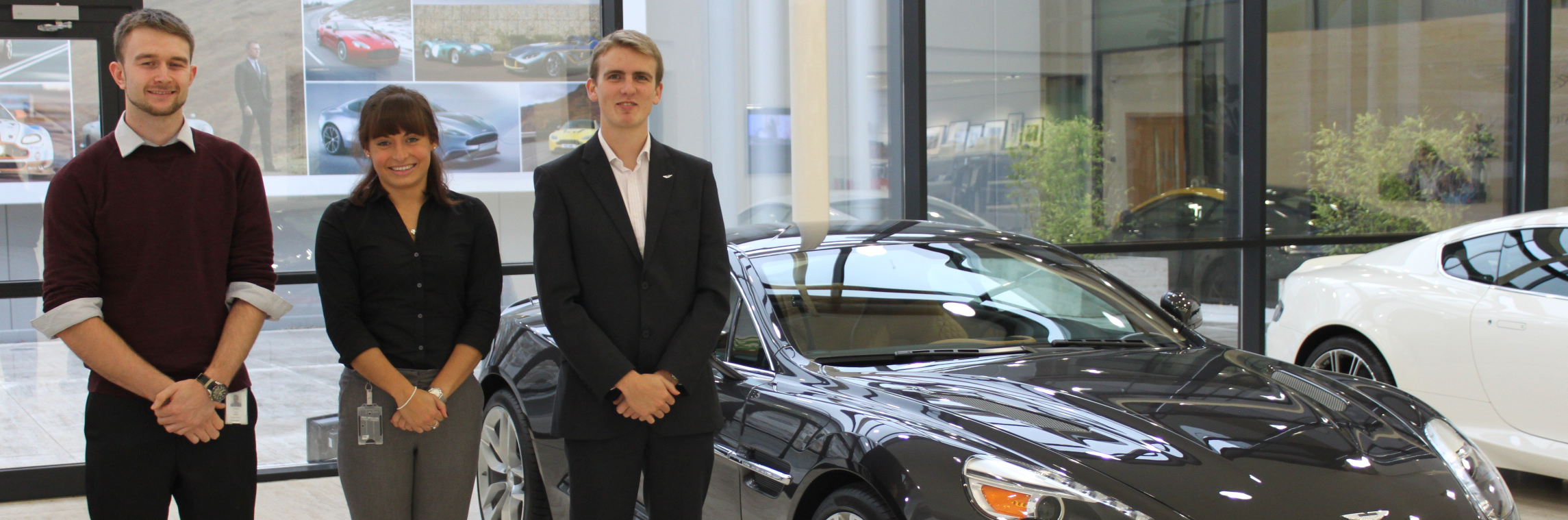 Enjoying life at Aston Martin are, from the left, James Muir, Loren Wright and Robert Mellink