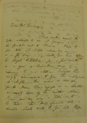 A page from a letter from Davy to Michael Faraday, 16 November 1819 (RI MS F/8, p. 368a). Faraday tipped this letter (and others) into his copy of John Ayrton Paris’s ‘The Life of Sir Humphry Davy’ (1831). Reproduced by courtesy of the Royal Institution of Great Britain.