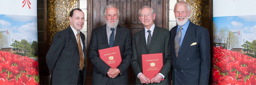 From left: Ian Miller, Peter Checkland and the Chancellor