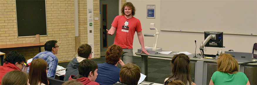 Sixth Formers attend a talk about applying to university as part of the TargetUni Mentoring Programme