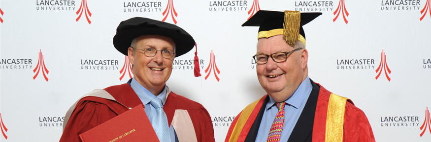 The Pro-Chancellor Lord Liddle with Bruce Sewell LLD