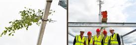 Officials at the new Engineering Building topping out Ceremony