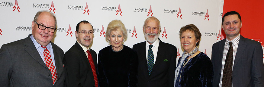 Pro Chancellor Lord Liddle of Carlisle, VC Professor Mark E.Smith, HRH Princess Alexandra, Chancellor Sir Chris Bonington, Caroline Thomson (Lady Liddle) and Deputy VC Professor Andrew Atherton