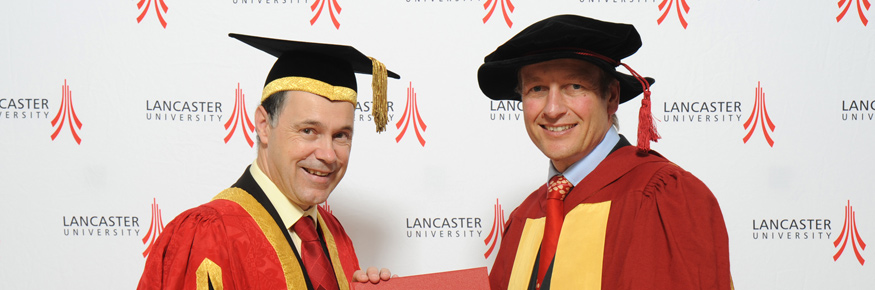 The Vice-Chancellor Professor Mark E.Smith with Professor Paul Boyle DSc