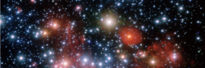 The central parts of our Galaxy, the Milky Way, as observed in the near-infrared with the NACO instrument on ESO's Very Large Telescope.  Credit: ESO/S. Gillessen et al.