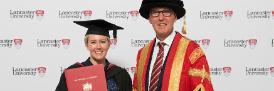 Jane Lingham with the Chancellor the Rt Hon Alan Milburn