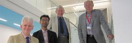 Professor Peter Fielden (Head of Chemistry), Dr Mukesh Kumar (the project Research Fellow at Lancaster University’s Department of Chemistry), Michael Mumford (From eBiogen Ltd) and Dr Telford (From UHMBT).