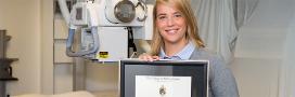 Amy Wareing with the Beth Whittaker Memorial Prize