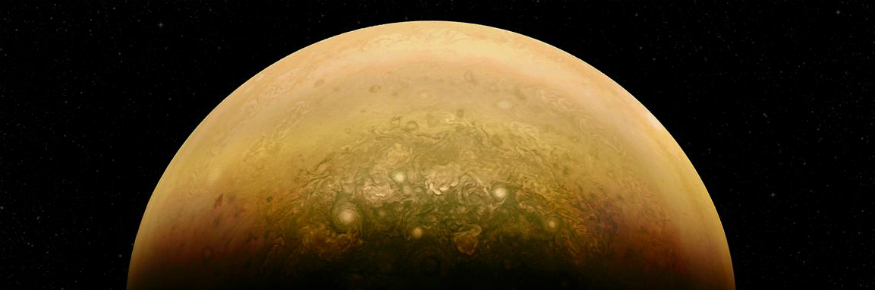 Image of Jupiter created by Alex Mai using data from the Juno spacecraft credit; NASA 
