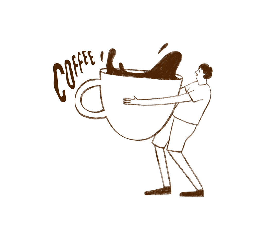 Grow your network with Campus Conversation image ( man holding coffee cup)